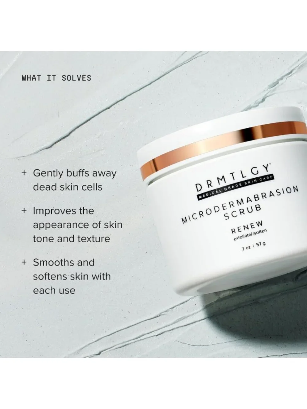 Gentle Microdermabrasion Scrub for Face - Exfoliating Facial Polish, 2 oz